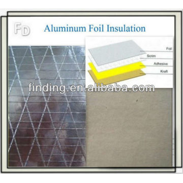 aluminium foil roof insulation construction material fiber glass